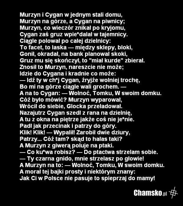 Murzyn i Cygan - Wierszyk