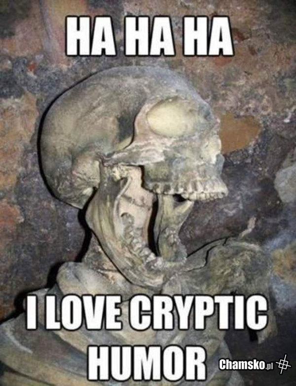 Cryptic humor