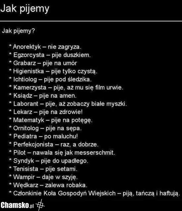 Jak pijemy