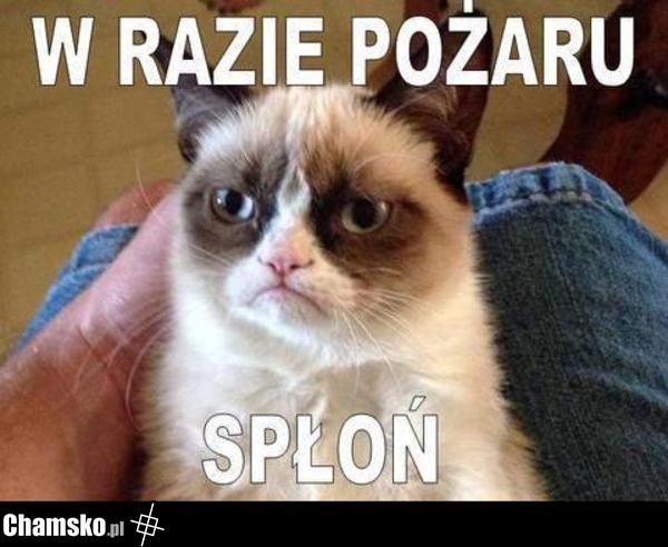 W razie pożaru