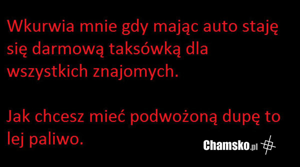 Podwożenie znajomych