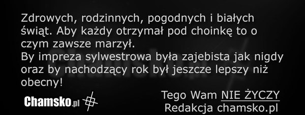 Życzenia od chamsko.pl