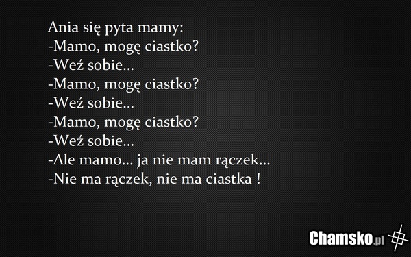 Ania się pyta mamy...