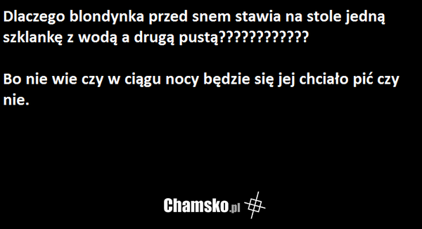 Szklanka i blondynka