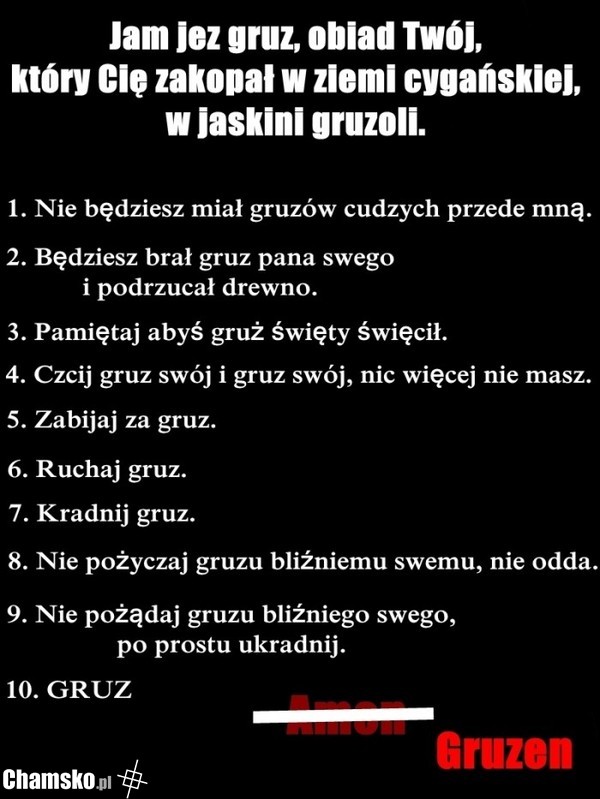 10 przykazań grózu