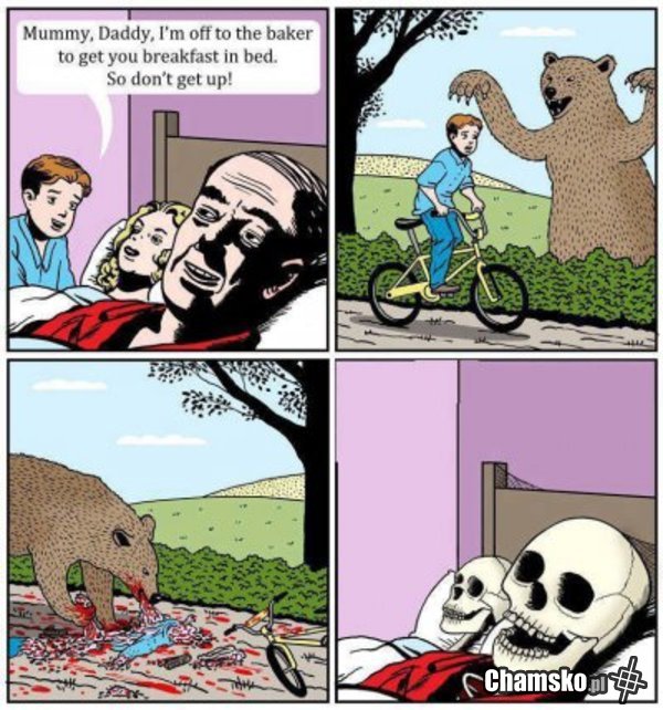 Obiecał rodzicom, że zrobi im śniadanie...