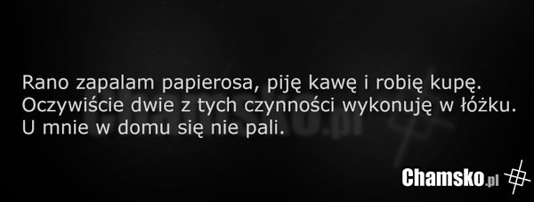 Poranne czynności