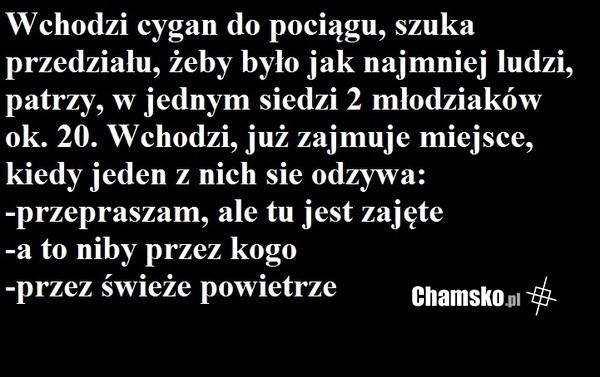 cygan w pociągu