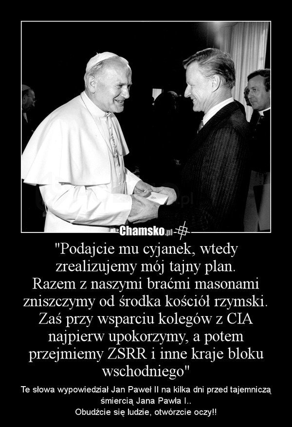 Jan Paweł III to największy zbrodniarz wojenny XX wieku