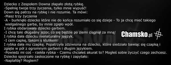 Dziecko z zespołem i złota rybka