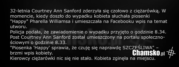 Zgineła przez facebooka