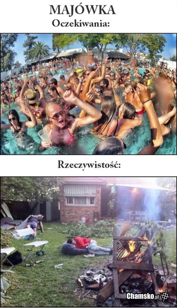 Majówka - oczekiwanie vs rzeczywistość
