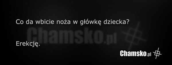 Wbicie noża w głowę