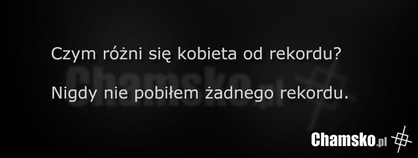 Kobieta a rekord