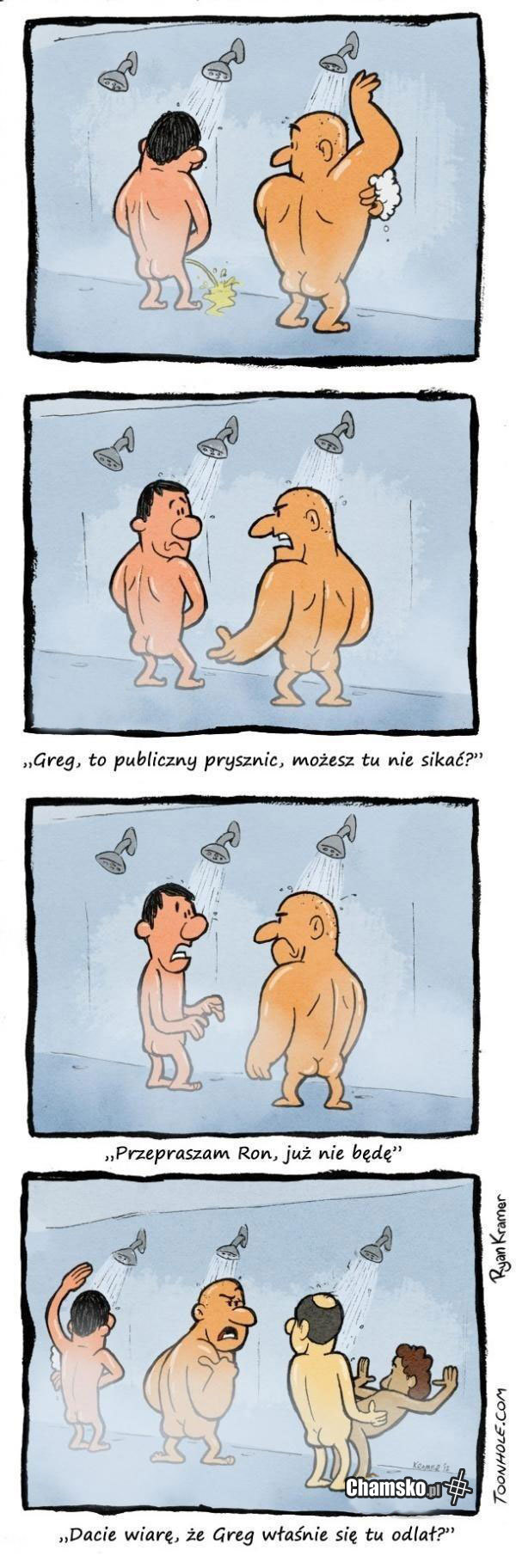 Sikanie pod prysznicem