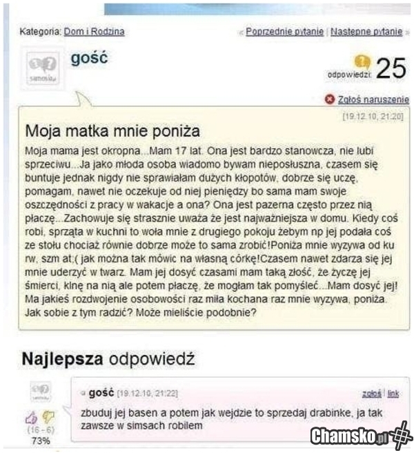 epicak odpowiedz na problemy nastolatki