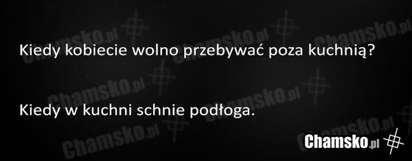 Kobieta poza kuchnią