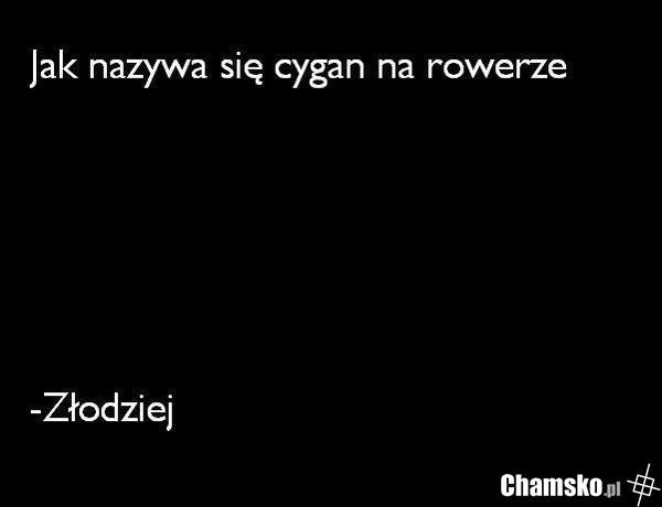 cygan na rowerze