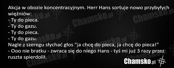 Chce do pieca!