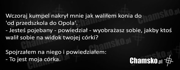 Walenie konia przed TV
