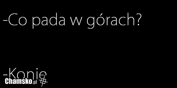 Co pada w górach?