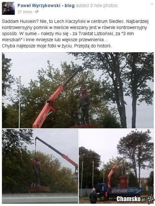 Saddam Hussein? Nie, to Lech Kaczyński.