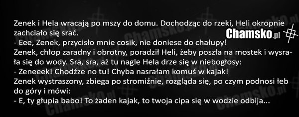Sranie do rzeki