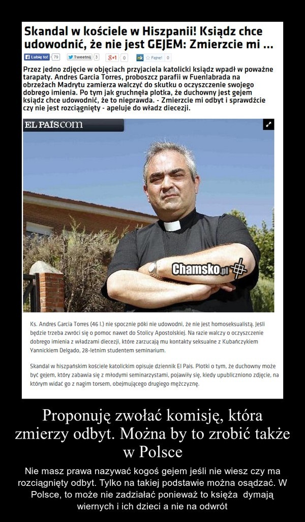 Dla odmiany ksiądz gej zamiast pedofil