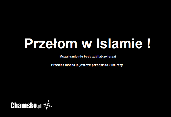 Chwała Allahowi !