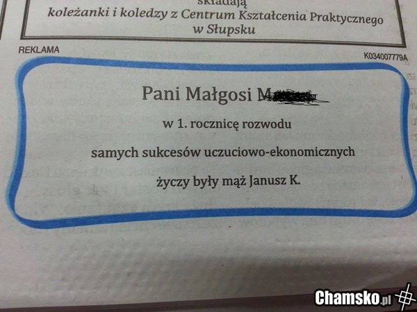 Życzenia z okazji rocznicy