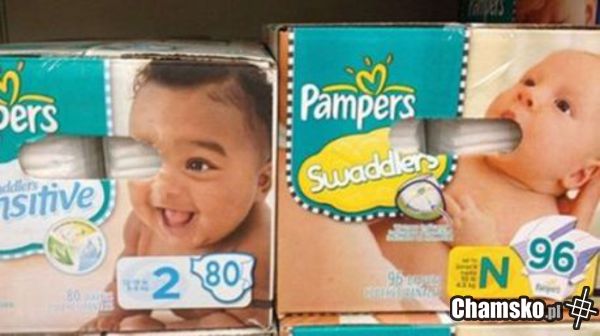 Wpadka z opakowaniem pampersów