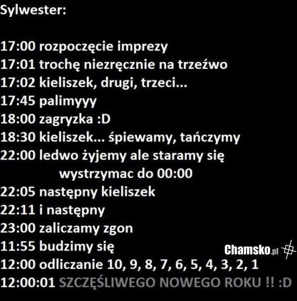 Plan na sylwestra
