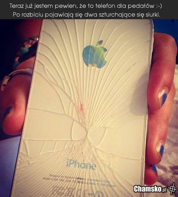 Pękniety iPhone