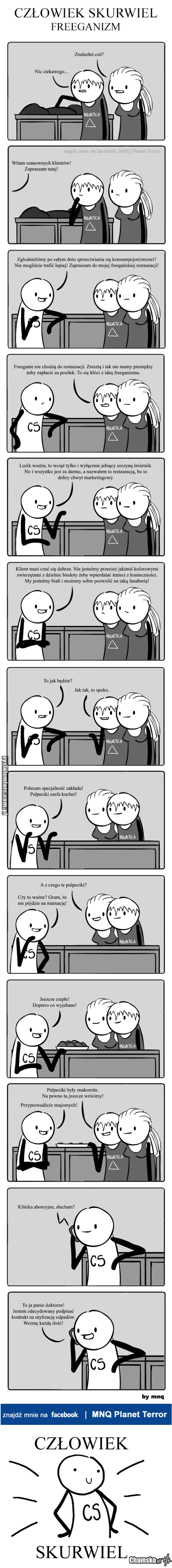 Człowiek Skurwiel - Freeganizm.