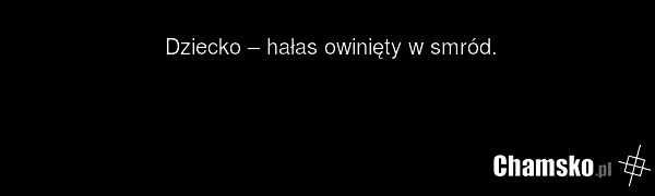 Dziecko – hałas owinięty w smród.