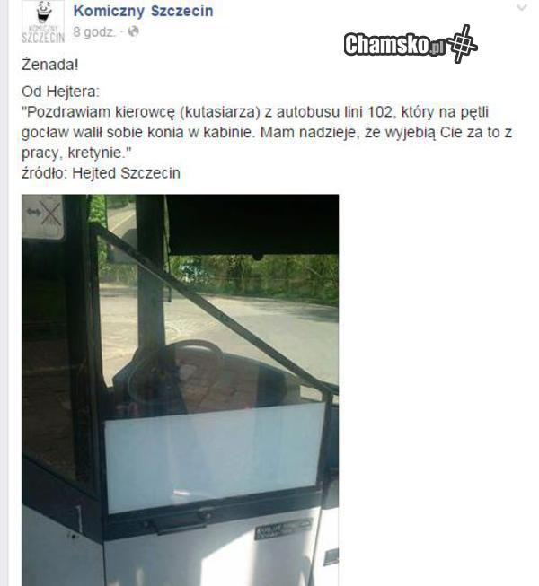 -KIEROWCA ZE SZCZECINA 102 WALI KONIA NA ZAJEZDNI....