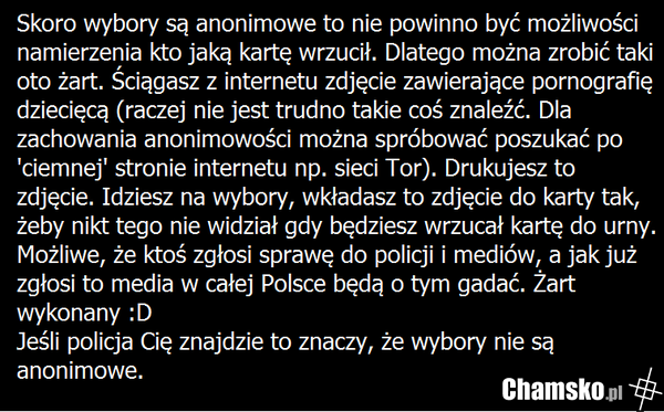 żart wyborczy
