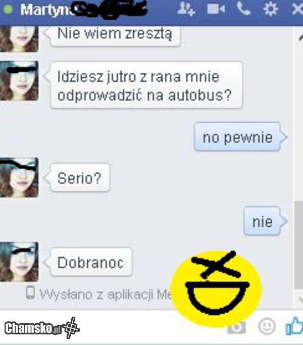 Napisala do mnie dziewczyna :)
