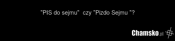 "PIS do sejmu" czy "Pizdo Sejmu "?