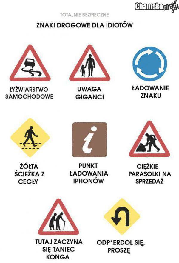 znaki dla idiotów