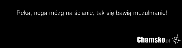 Reka, noga mózg na ścianie, tak się bawią muzułmanie!