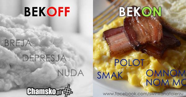 Bekon, wegetarianom ślinka cieknie, nie to co pedalska ciecierzyca xD