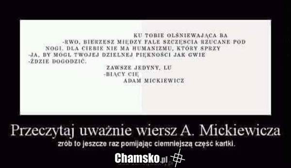 Wiersz Mickiewicza.