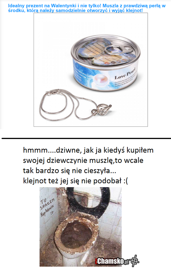 Muszla na Walentynki