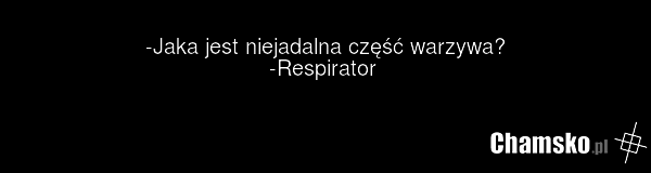 -Jaka jest niejadalna część warzywa? -Respirator