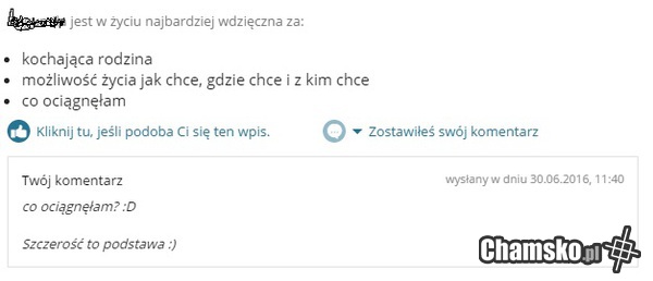 Szczerość na portalu randkowym