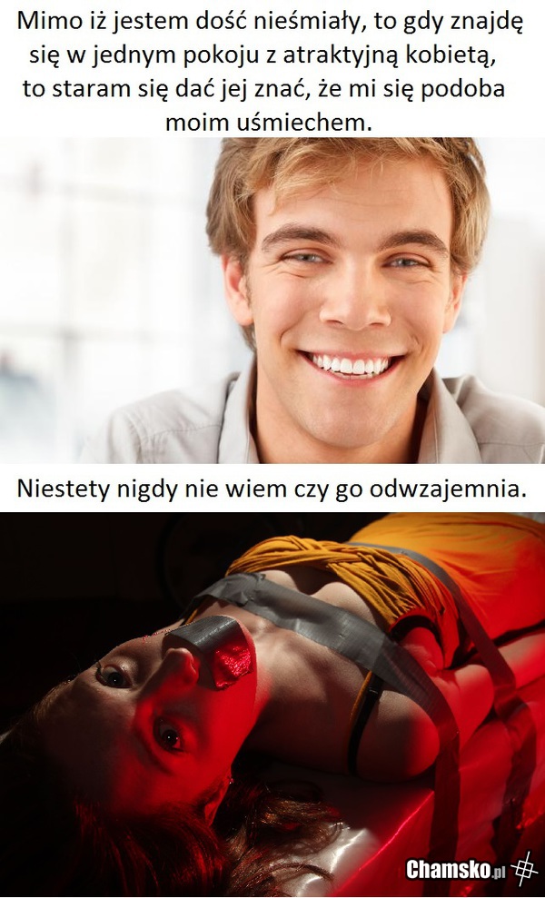 Nieśmiały, ale przynajmniej próbuje