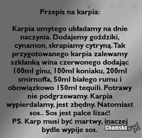 Najlepszy przepis na świątecznego karpia...