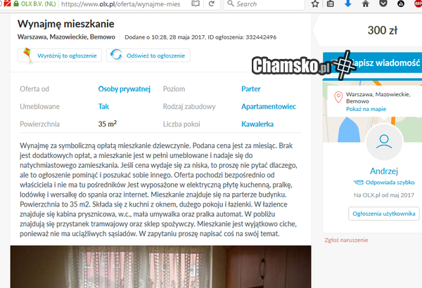 Całkowicie normalna oferta mieszkaniowa
