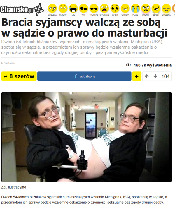 Kiedy uznasz, że masz chujowe życie, pomyśl o nich.